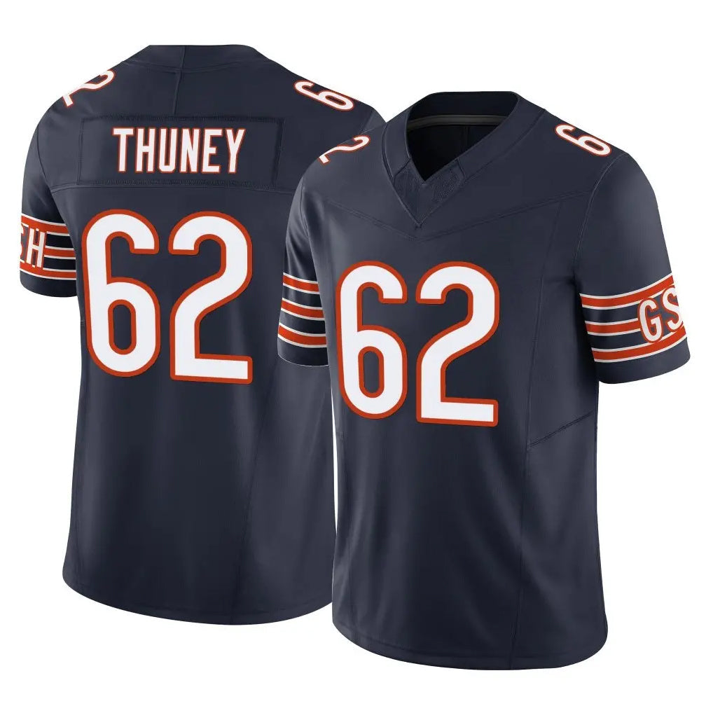 Tlead C.Bears #62 Joe Thuney Player Navy Vapor F.U.S.E. Limited Home Game Stitched Jerseys