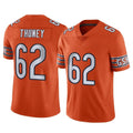 Tlead C.Bears #62 Joe Thuney Player Orange Alternate Vapor Limited Home Game Stitched Jerseys