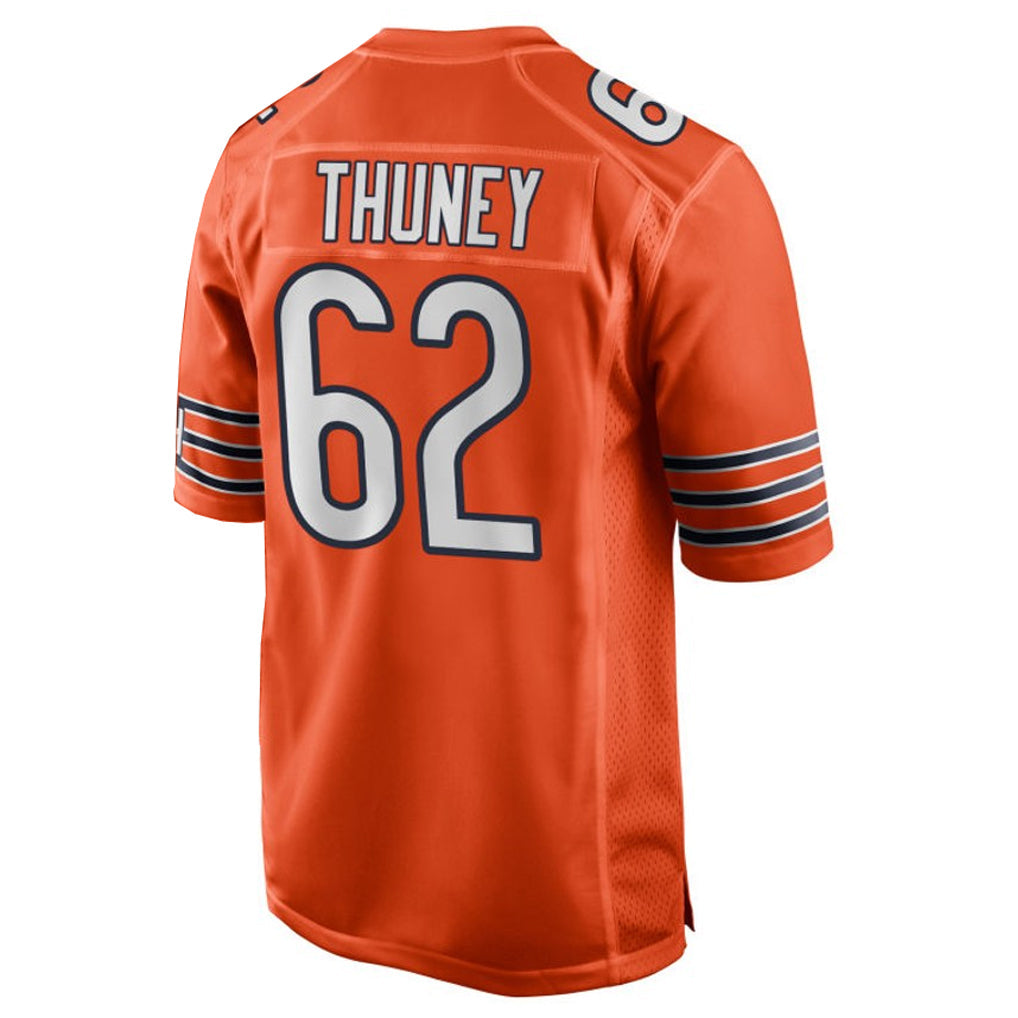 Tlead C.Bears #62 Joe Thuney Player Orange Home Game Stitched Jerseys