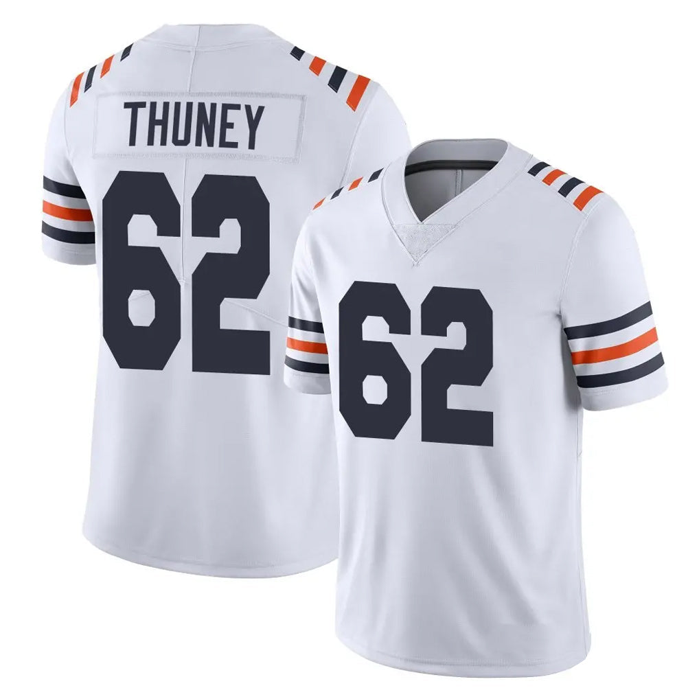 Tlead C.Bears #62 Joe Thuney Player White Classic Vapor Limited Home Game Stitched Jerseys