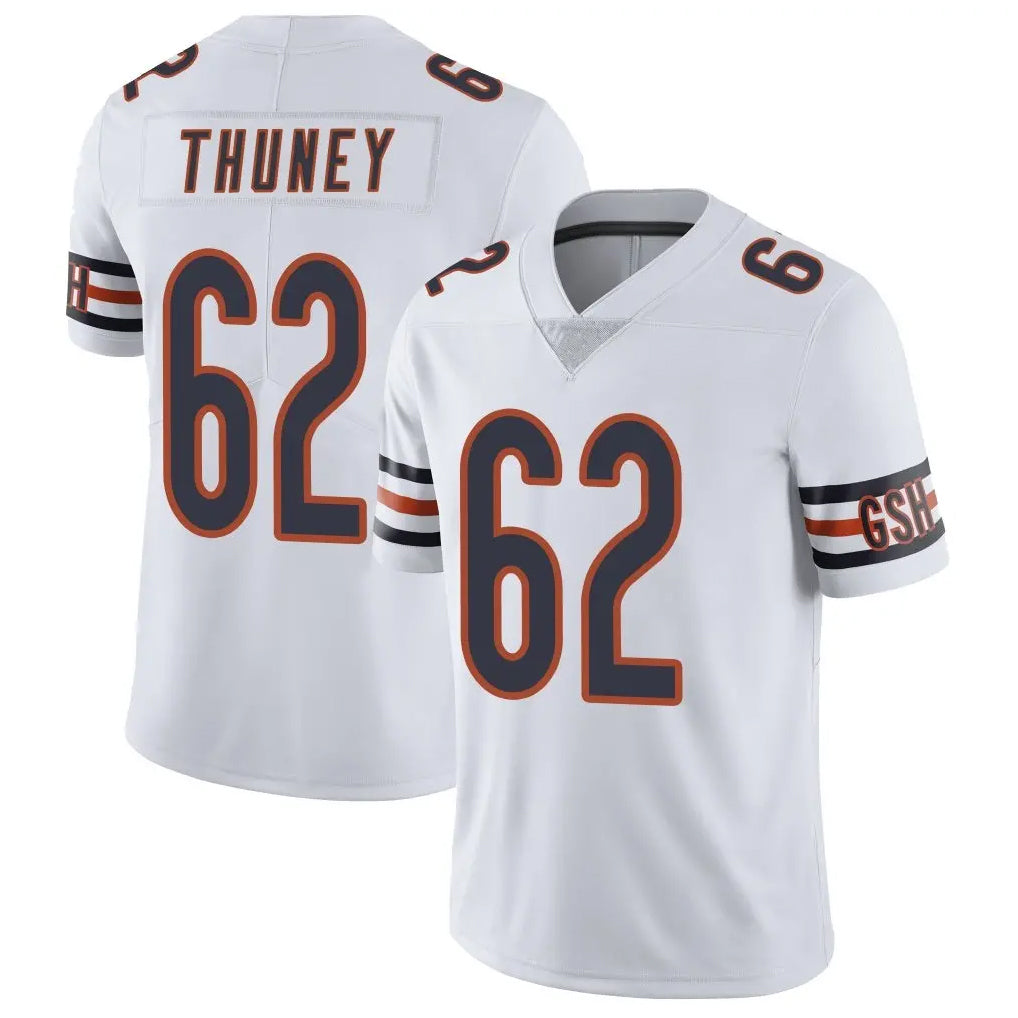 Tlead C.Bears #62 Joe Thuney Player White Vapor Untouchable Limited Home Game Stitched Jerseys
