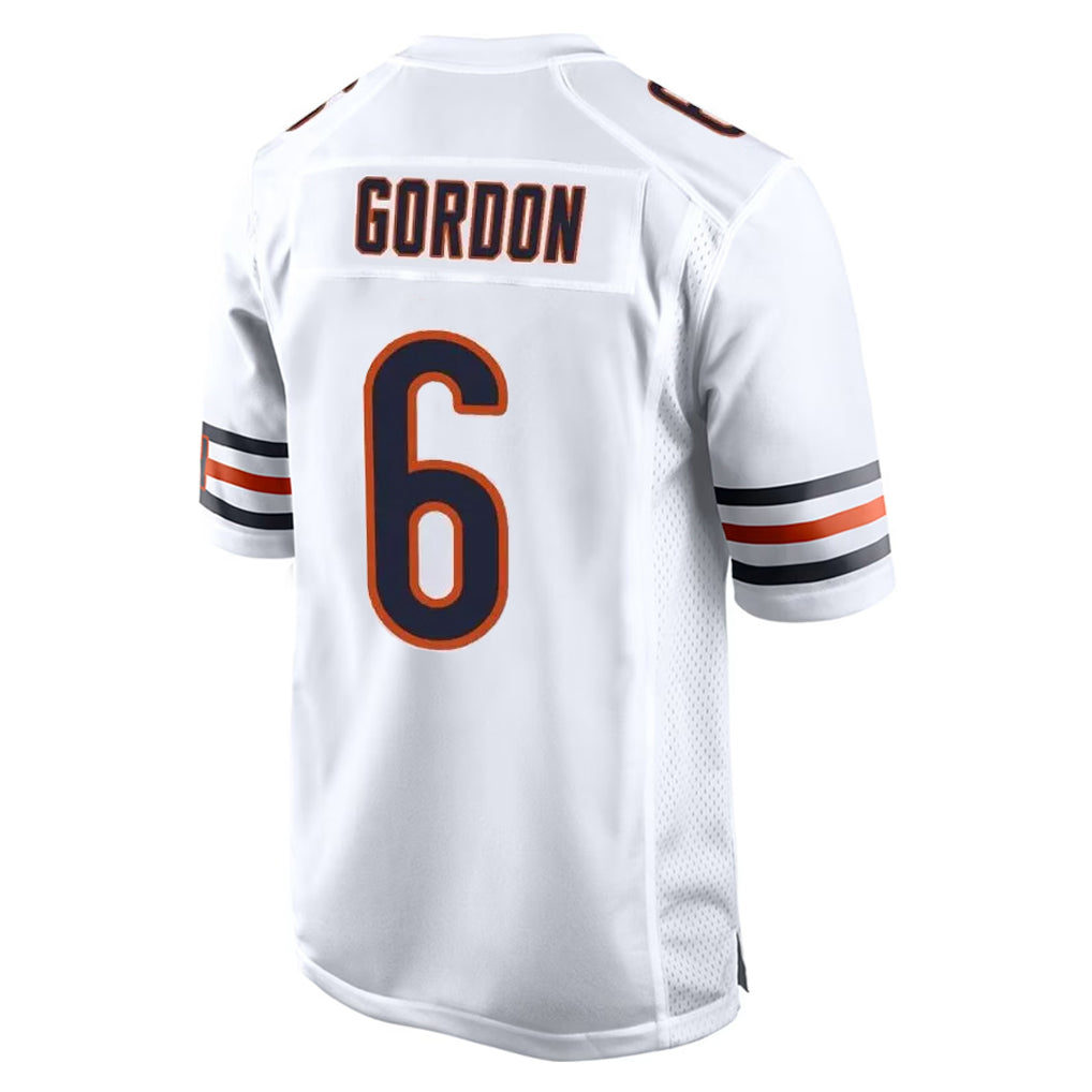 Tlead C.Bears #6 Kyler Gordon Player White Home Game Stitched Jerseys