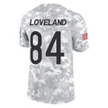Tlead C.Bears #84 Colston Loveland Player Arctic Camo Salute to Service Limited Stitched Jerseys