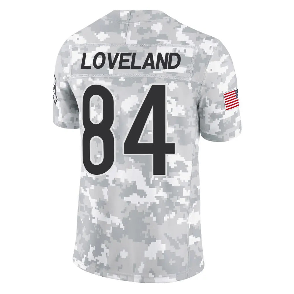 Tlead C.Bears #84 Colston Loveland Player Arctic Camo Salute to Service Limited Stitched Jerseys