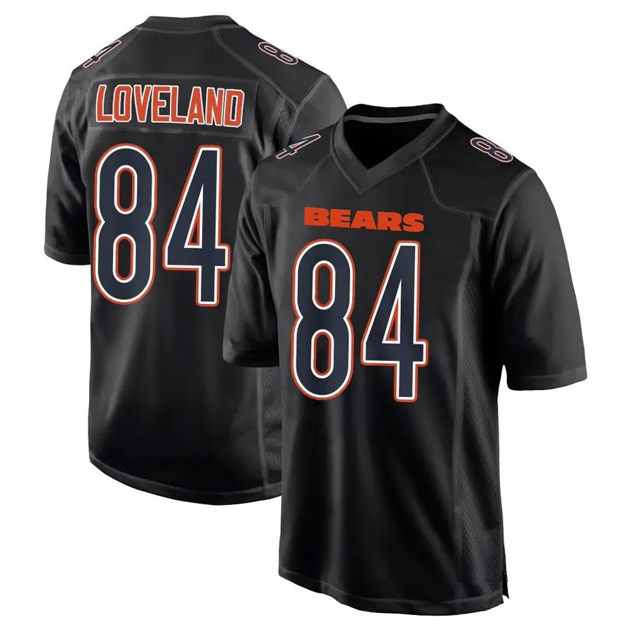 Tlead C.Bears #84 Colston Loveland Player Carbon Black Fashion Game Stitched Jerseys