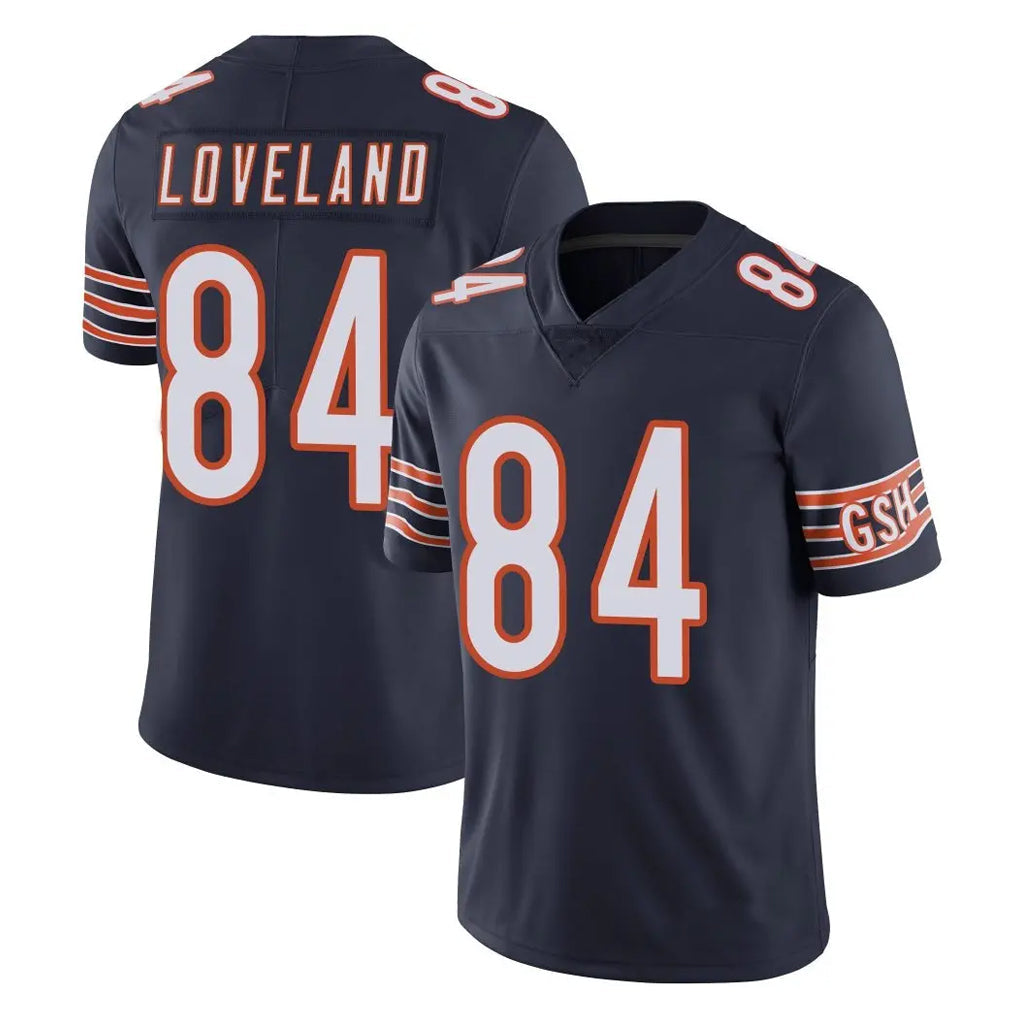 Tlead C.Bears #84 Colston Loveland Player Navy Vapor Untouchable Limited Home Game Stitched Jerseys