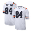 Tlead C.Bears #84 Colston Loveland Player White Classic Home Game Stitched Jerseys