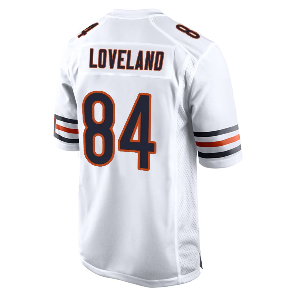 Tlead C.Bears #84 Colston Loveland Player White Home Game Stitched Jerseys
