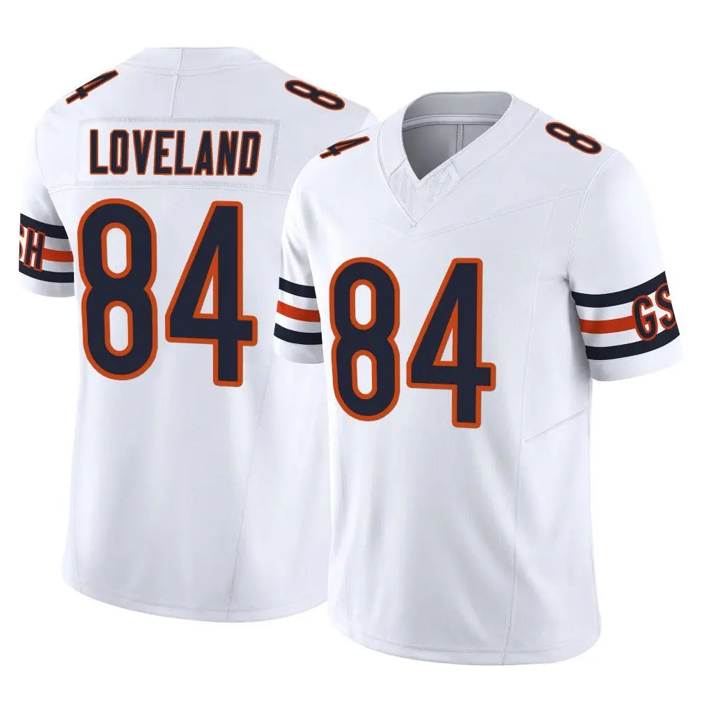 Tlead C.Bears #84 Colston Loveland Player White Vapor F.U.S.E. Limited Home Game Stitched Jerseys