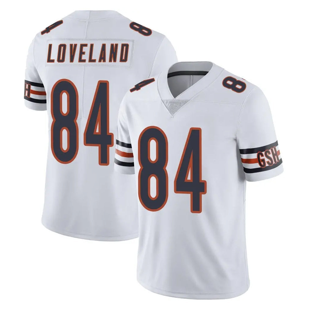 Tlead C.Bears #84 Colston Loveland Player White Vapor Untouchable Limited Home Game Stitched Jerseys