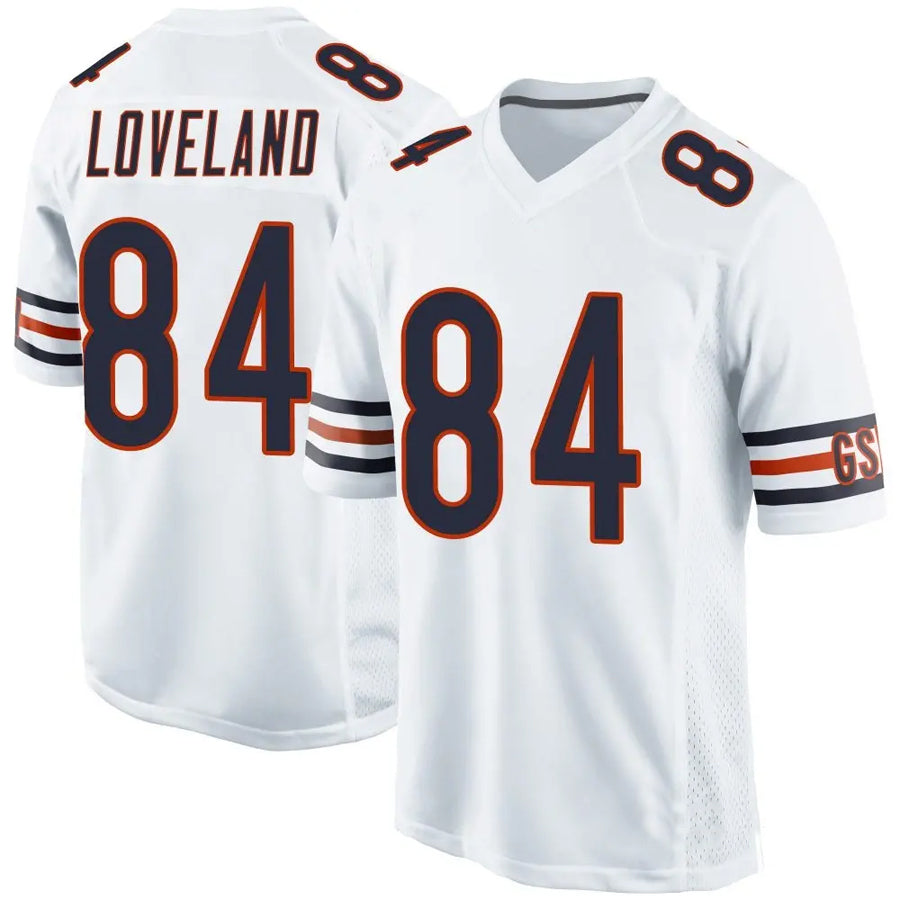 Tlead C.Bears #84 Colston Loveland Player Whtie Home Game Stitched Jerseys