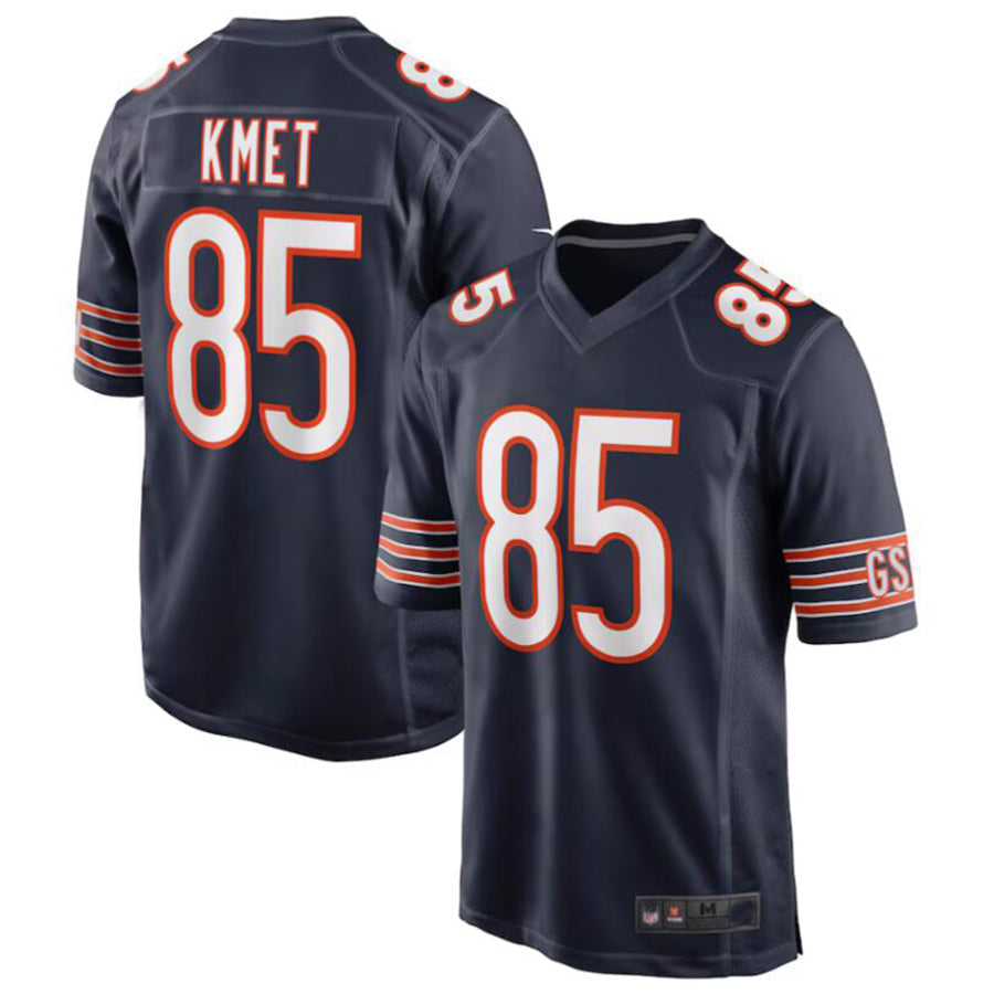Tlead C.Bears #85 Cole Kmet Navy Player Game Jersey American Stitched Jerseys