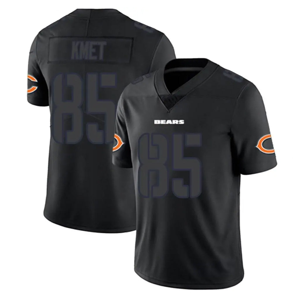 Tlead C.Bears #85 Cole Kmet Player Black Impact Limited Game Stitched Jerseys