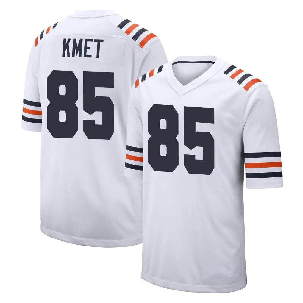 Tlead C.Bears #85 Cole Kmet Player White Classic Home Game Stitched Jerseys