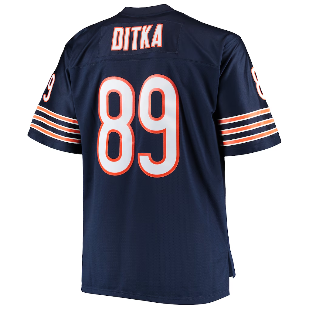 Tlead C.Bears #89 Mike Ditka Mitchell & Ness Navy Big & Tall 1966 Retired Player Replica Jersey