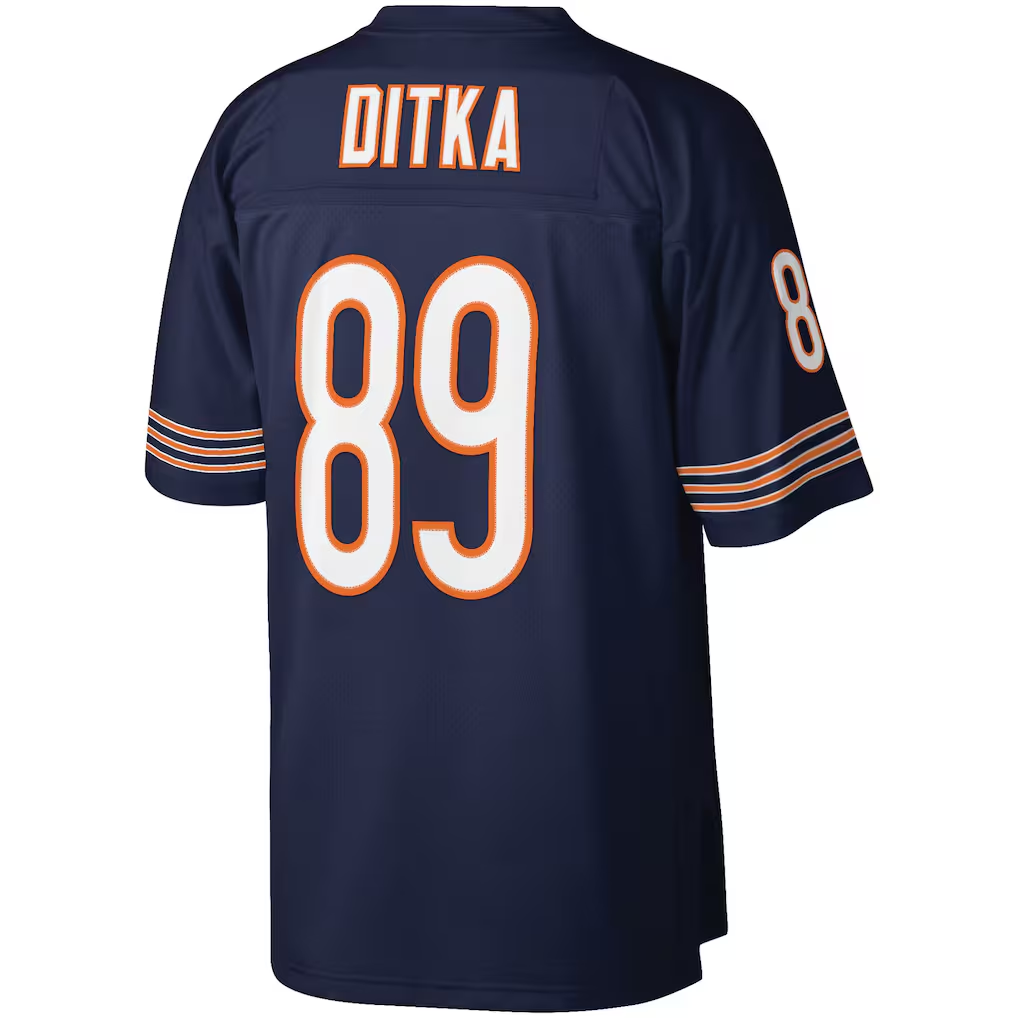 Tlead C.Bears #89 Mike Ditka Mitchell & Ness Navy Retired Player Legacy Replica Jersey