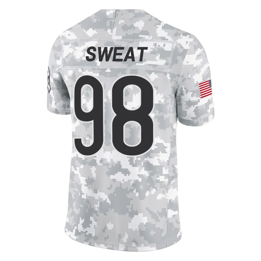 Tlead C.Bears #98 Montez Sweat Player Arctic Camo Salute to Service Limited Stitched Jerseys