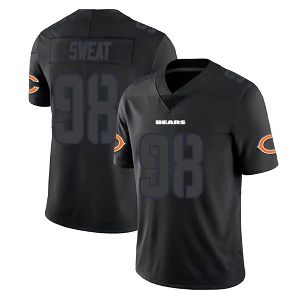 Tlead C.Bears #98 Montez Sweat Player Black Impact Limited Game Stitched Jerseys