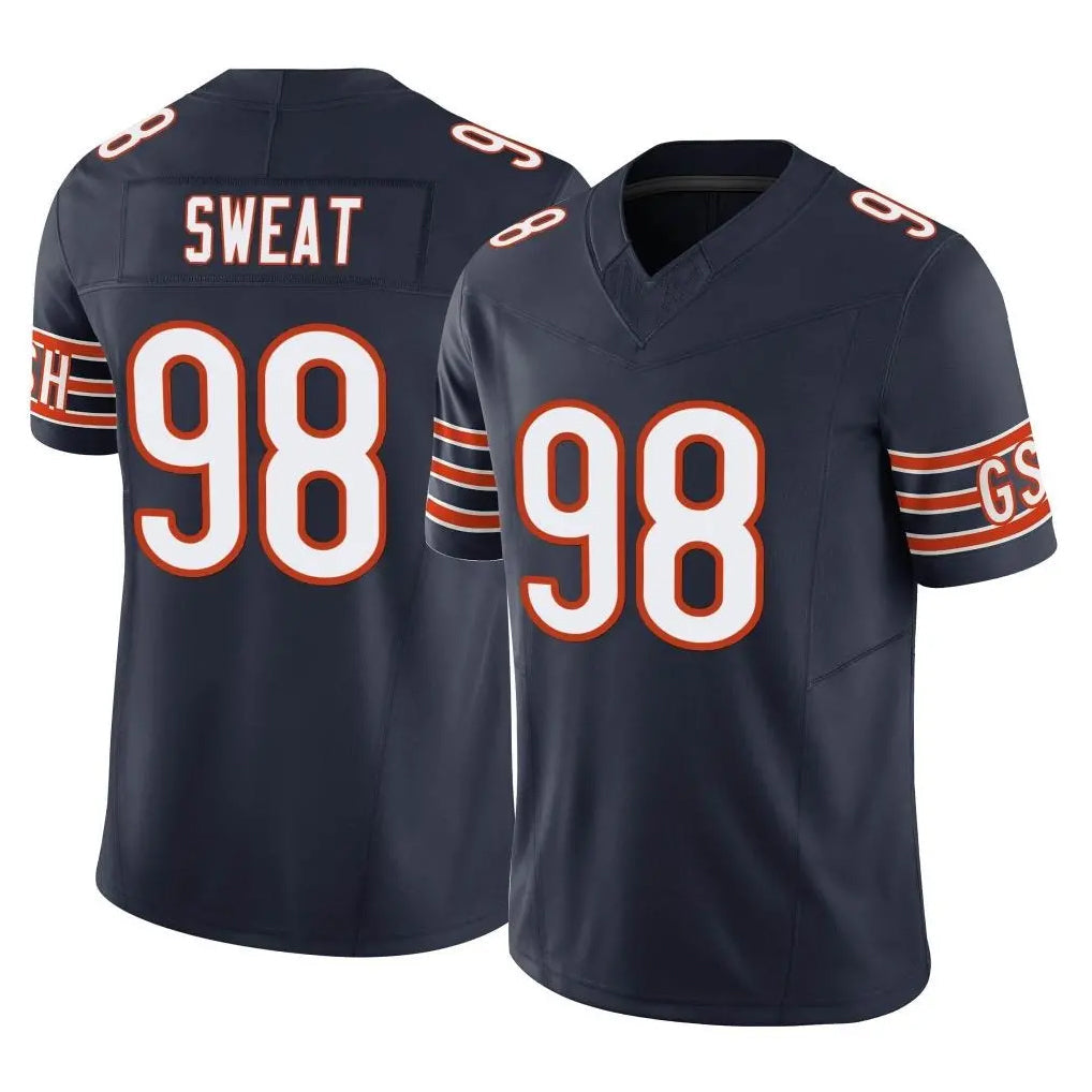 Tlead C.Bears #98 Montez Sweat Player Navy Vapor F.U.S.E. Limited Home Game Stitched Jerseys