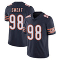 Tlead C.Bears #98 Montez Sweat Player Navy Vapor Untouchable Limited Home Game Stitched Jerseys
