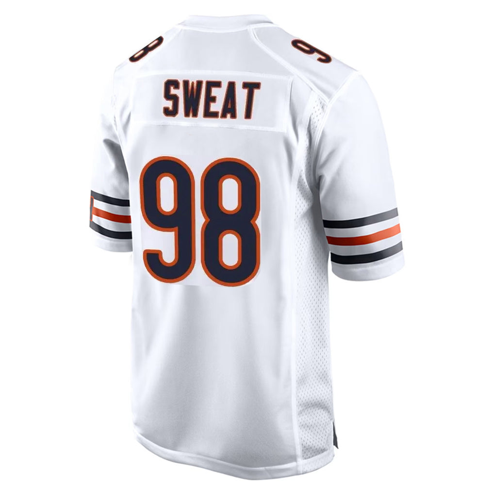 Tlead C.Bears #98 Montez Sweat Player White Home Game Stitched Jerseys