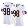 Tlead C.Bears #98 Montez Sweat Player White Vapor F.U.S.E. Limited Home Game Stitched Jerseys