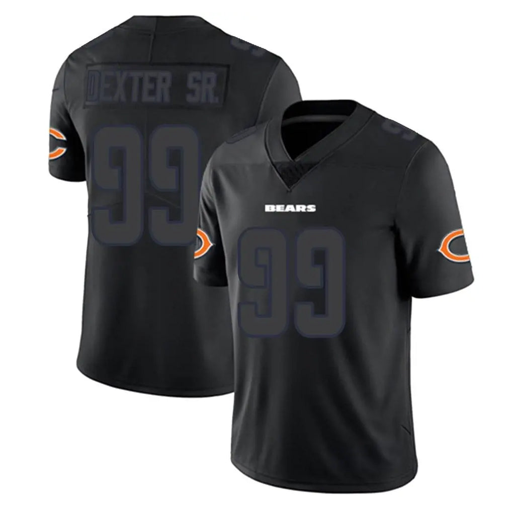 Tlead C.Bears #99 Gervon Dexter Sr. Player Black Impact Limited Game Stitched Jerseys
