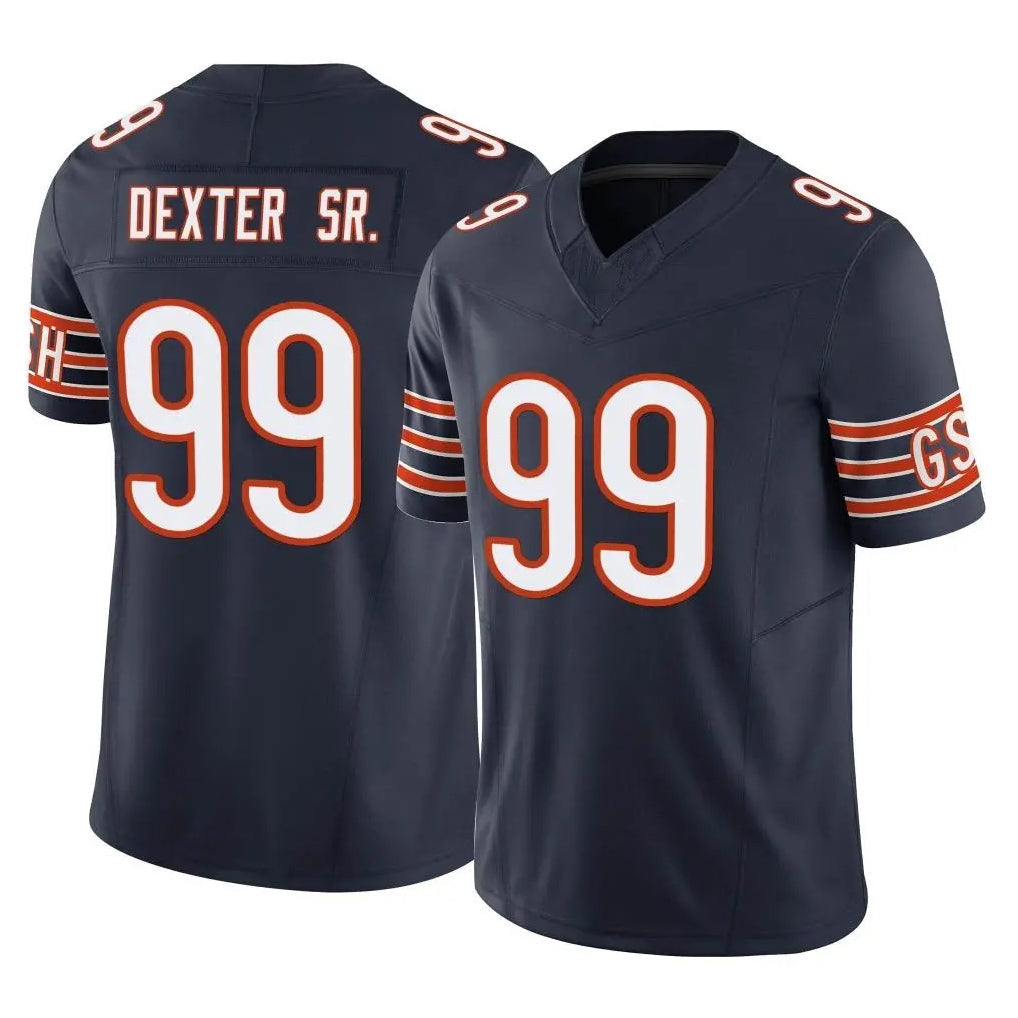 Tlead C.Bears #99 Gervon Dexter Sr. Player Navy Vapor F.U.S.E. Limited Home Game Stitched Jerseys
