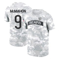 Tlead C.Bears #9 Jim McMahon Player Arctic Camo Salute to Service Performance T-Shirt Limited Stitched Jerseys
