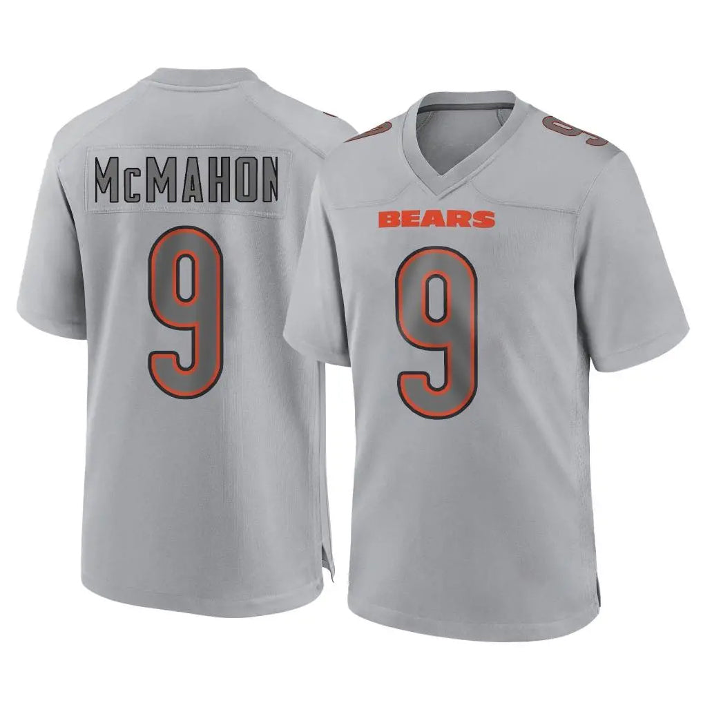Tlead C.Bears #9 Jim McMahon Player Gray Atmosphere Fashion Game Stitched Jerseys