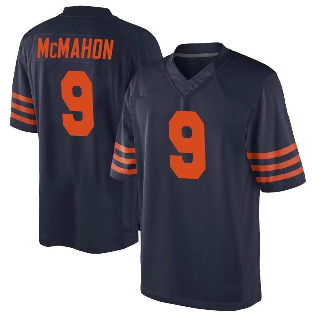 Tlead C.Bears #9 Jim McMahon Player Navy Blue Alternate Game Stitched Jerseys