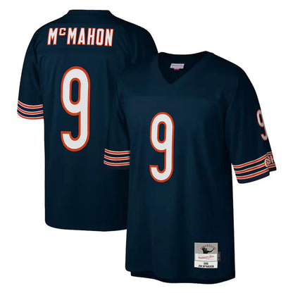 Tlead C.Bears #9 Jim McMahon Player Navy Mitchell & Ness Navy Legacy Replica Stitched Jerseys