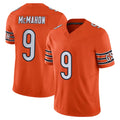 Tlead C.Bears #9 Jim McMahon Player Orange Vapor F.U.S.E. Limited Home Game Stitched Jerseys