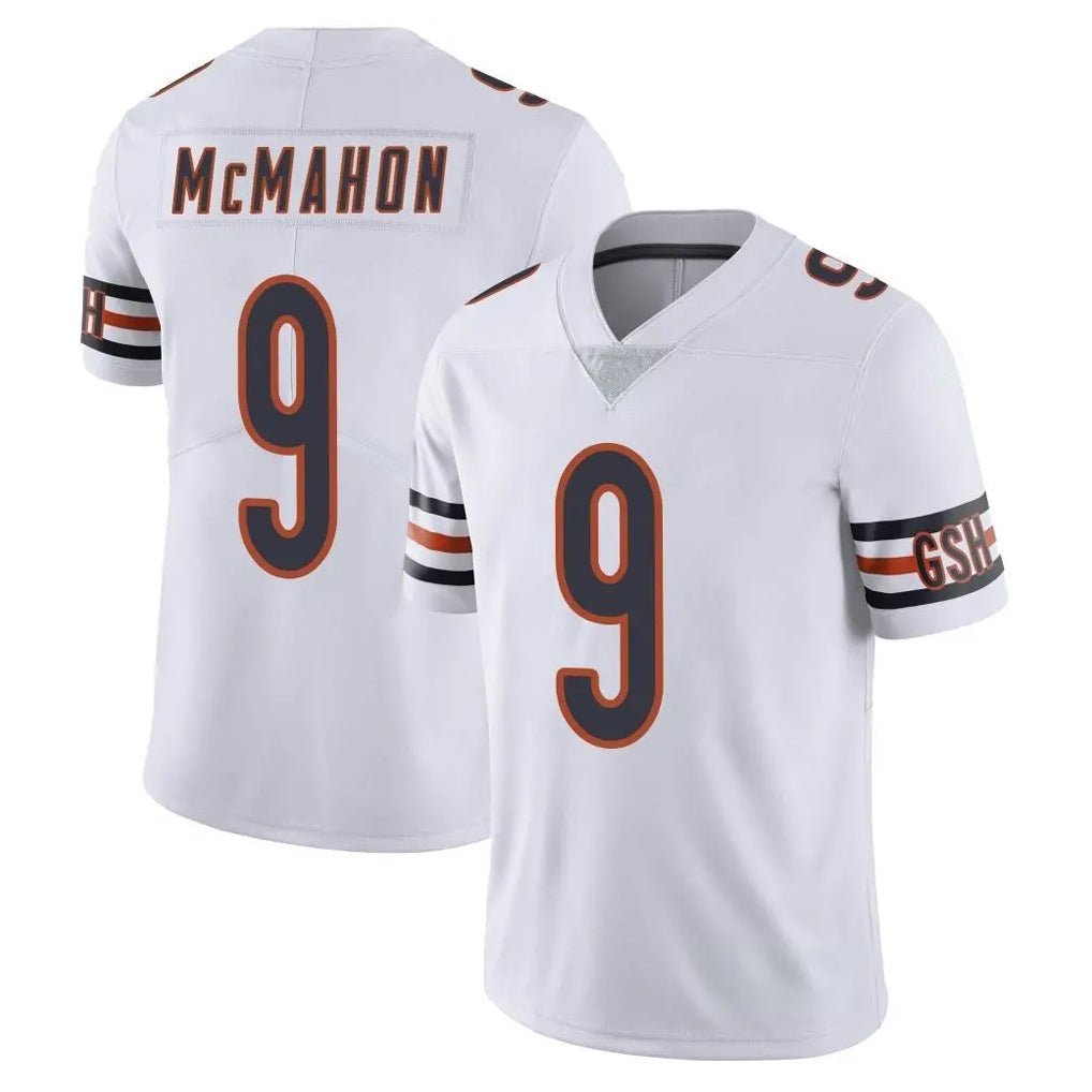Tlead C.Bears #9 Jim McMahon Player White Vapor Untouchable Limited Home Game Stitched Jerseys