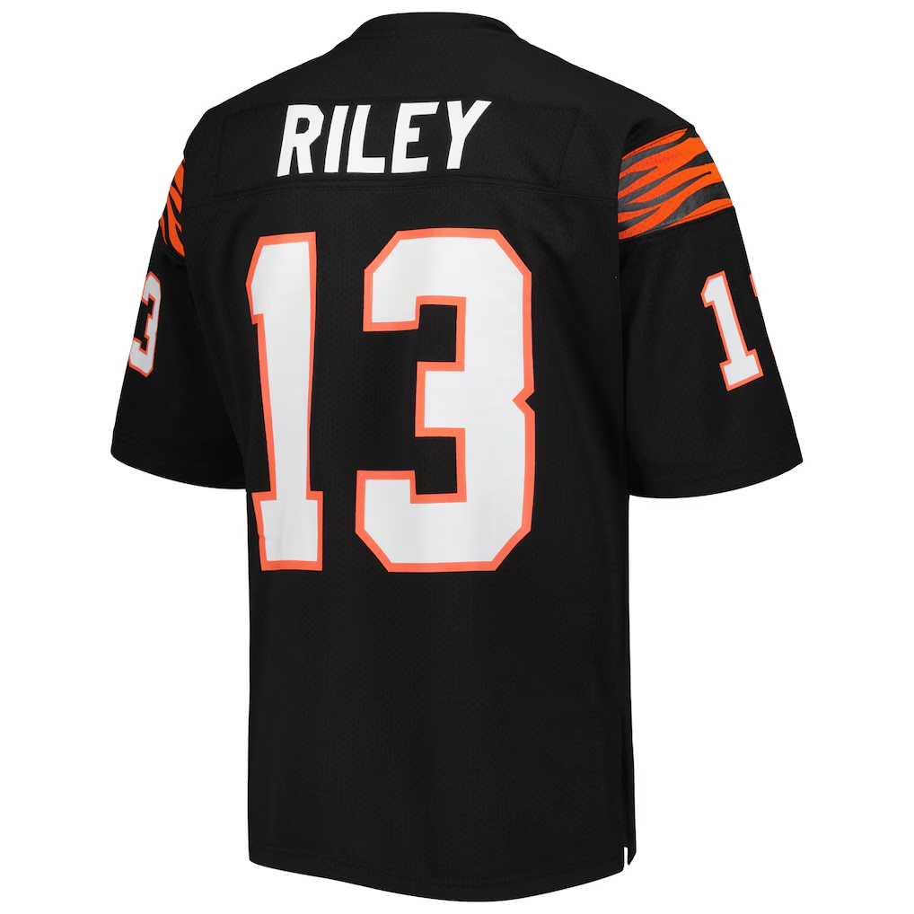 Tlead C.Bengals 1981 #13 Ken Riley Mitchell & Ness Black Authentic Throwback Retired Player Jersey