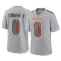 Tlead C.Bengals #0 DJ Turner II Player Gray Atmosphere Fashion Game Stitched Jerseys