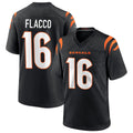 Tlead C.Bengals #16 Joe Flacco Player Black Home Game Stitched Jerseys