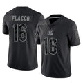 Tlead C.Bengals #16 Joe Flacco Player Black Reflective Limited Game Stitched Jerseys
