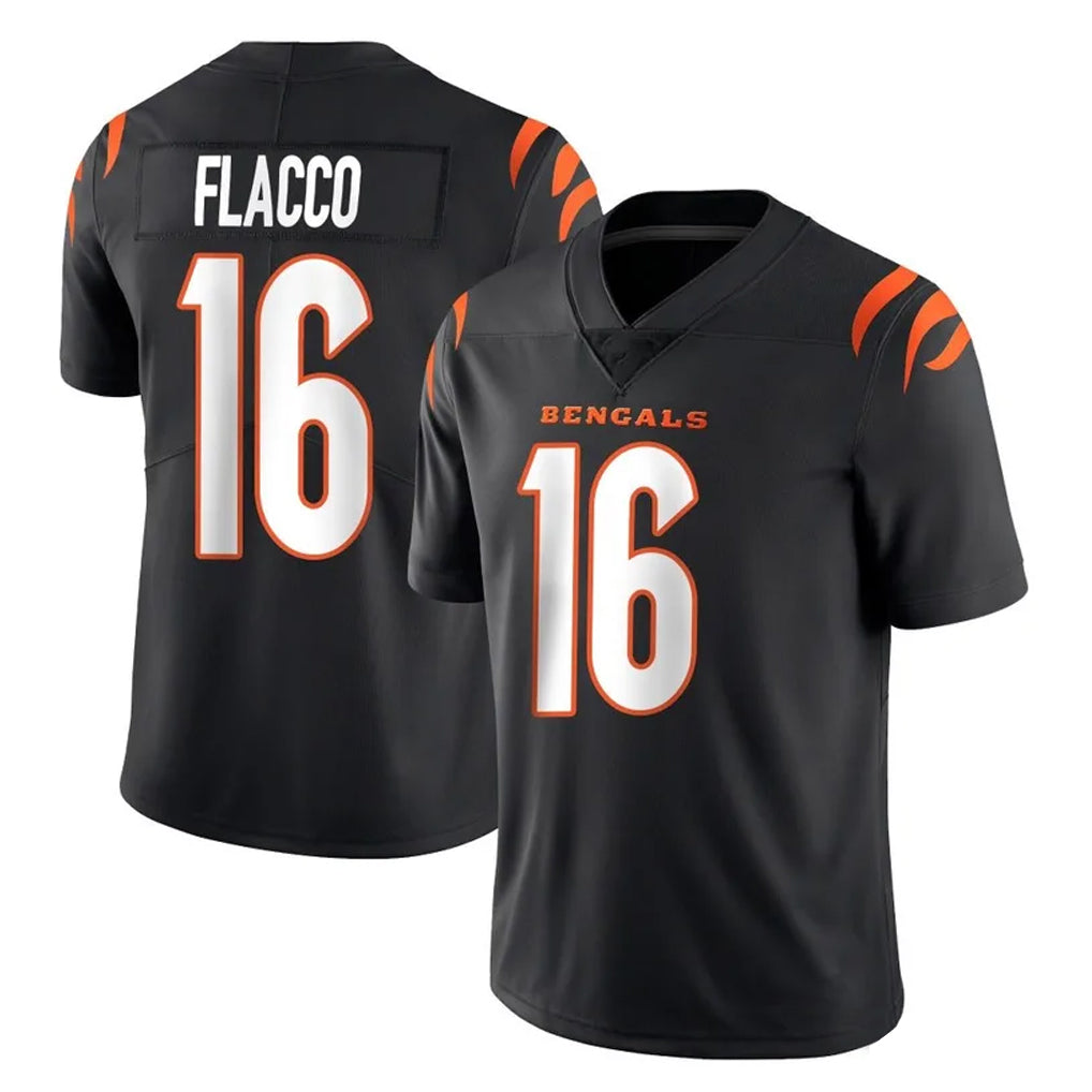 Tlead C.Bengals #16 Joe Flacco Player Black Vapor Untouchable Limited Home Game Stitched Jerseys
