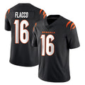 Tlead C.Bengals #16 Joe Flacco Player Black Vapor Untouchable Limited Home Game Stitched Jerseys