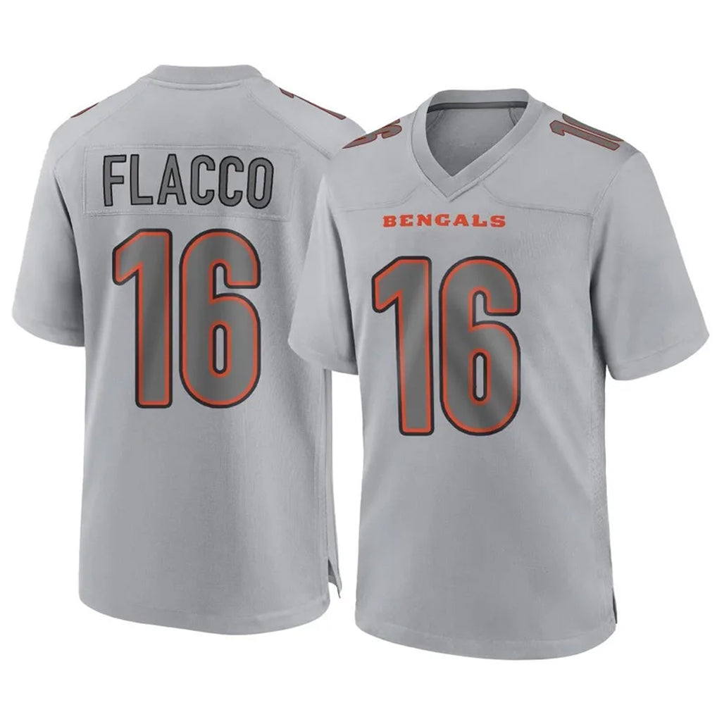 Tlead C.Bengals #16 Joe Flacco Player Gray Atmosphere Fashion Game Stitched Jerseys