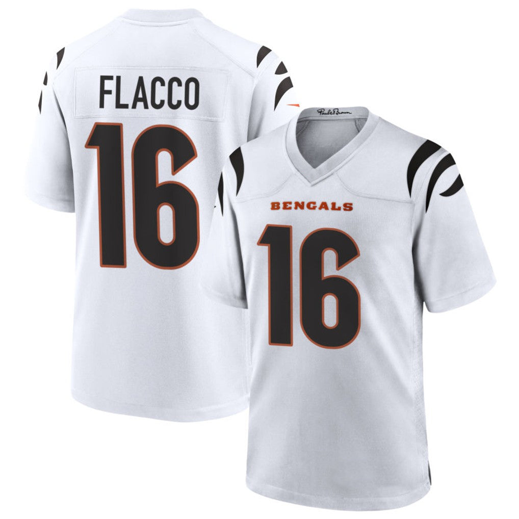 Tlead C.Bengals #16 Joe Flacco Player White Home Game Stitched Jerseys