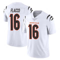 Tlead C.Bengals #16 Joe Flacco Player White Vapor Untouchable Limited Home Game Stitched Jerseys