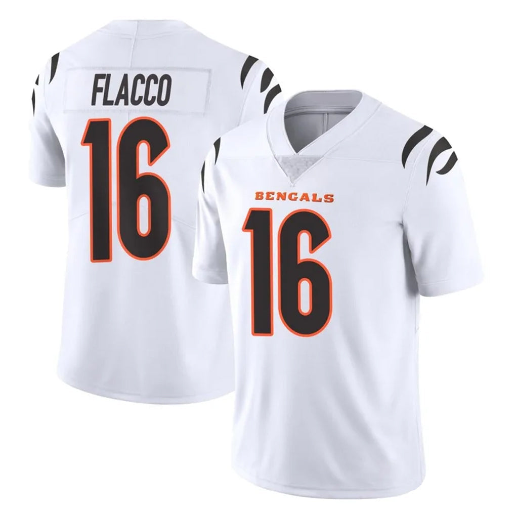 Tlead C.Bengals #16 Joe Flacco Player White Vapor Untouchable Limited Home Game Stitched Jerseys