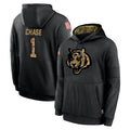 Tlead C.Bengals #1 Ja'Marr Chase Player Black Salute to Service Pullover Hoodies Limited Stitched Jerseys