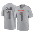 Tlead C.Bengals #1 Ja'Marr Chase Player Gray Atmosphere Fashion Game Stitched Jerseys