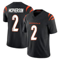 Tlead C.Bengals #2 Evan McPherson Player Black Vapor F.U.S.E. Limited Home Game Stitched Jerseys
