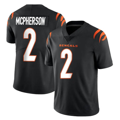 Tlead C.Bengals #2 Evan McPherson Player Black Vapor Untouchable Limited Home Game Stitched Jerseys