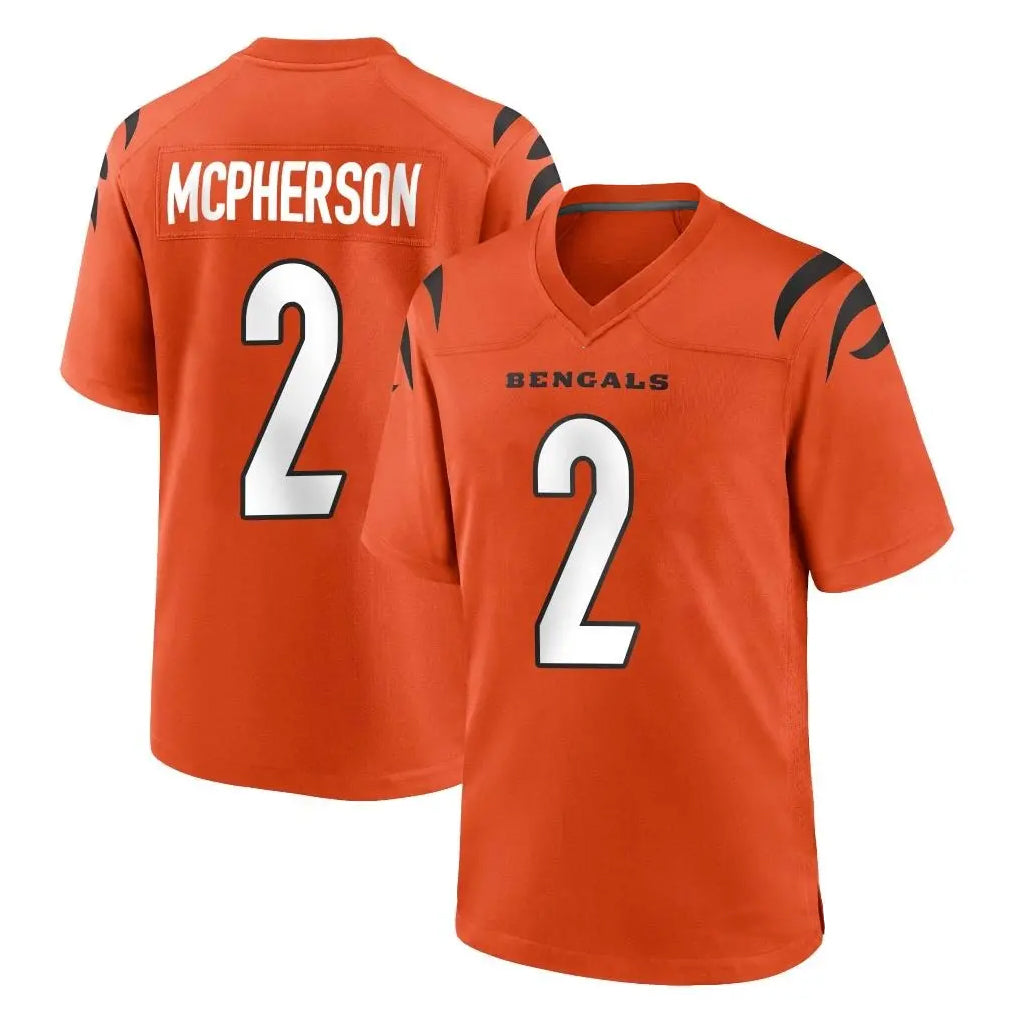 Tlead C.Bengals #2 Evan McPherson Player Orange Home Game Stitched Jerseys
