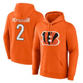 Tlead C.Bengals #2 Evan McPherson Player Orange Salute to Service Pullover Hoodie Limited Stitched Jerseys